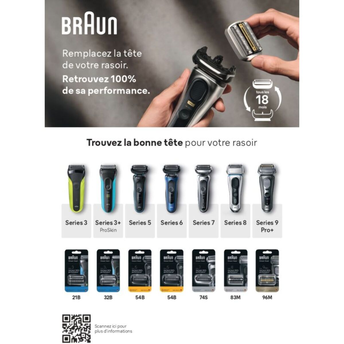 Tête de rasoir BRAUN tete de rasoir 32B