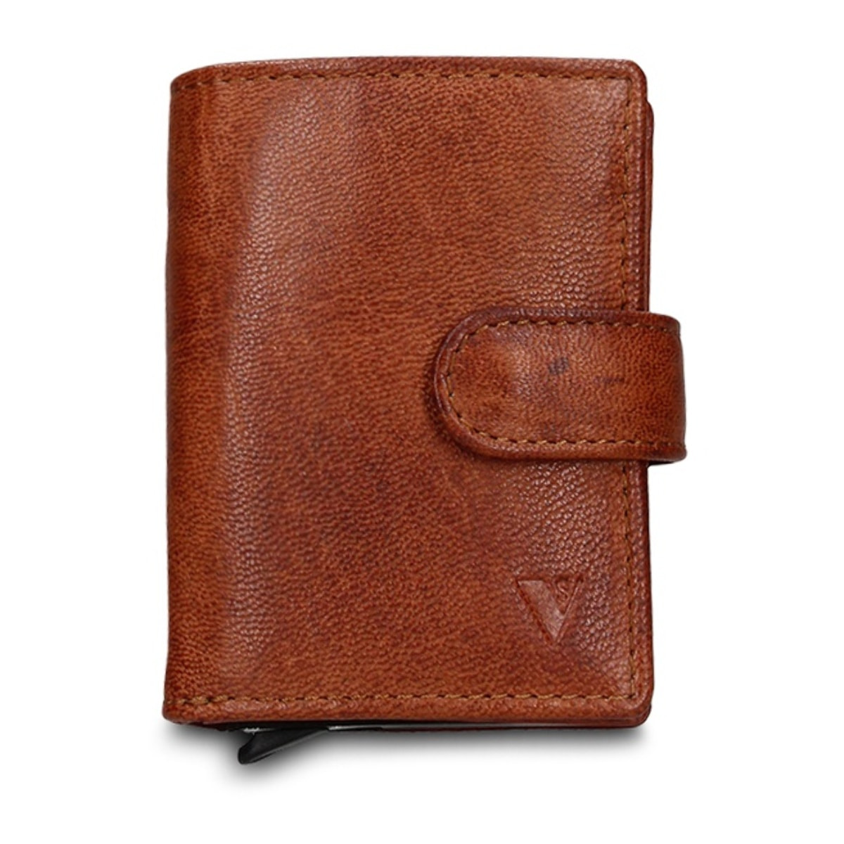Portafoglio uomo in vera pelle - Modello Ebroin - Casual - 7.5 x 10.0 x 2.0 cm
