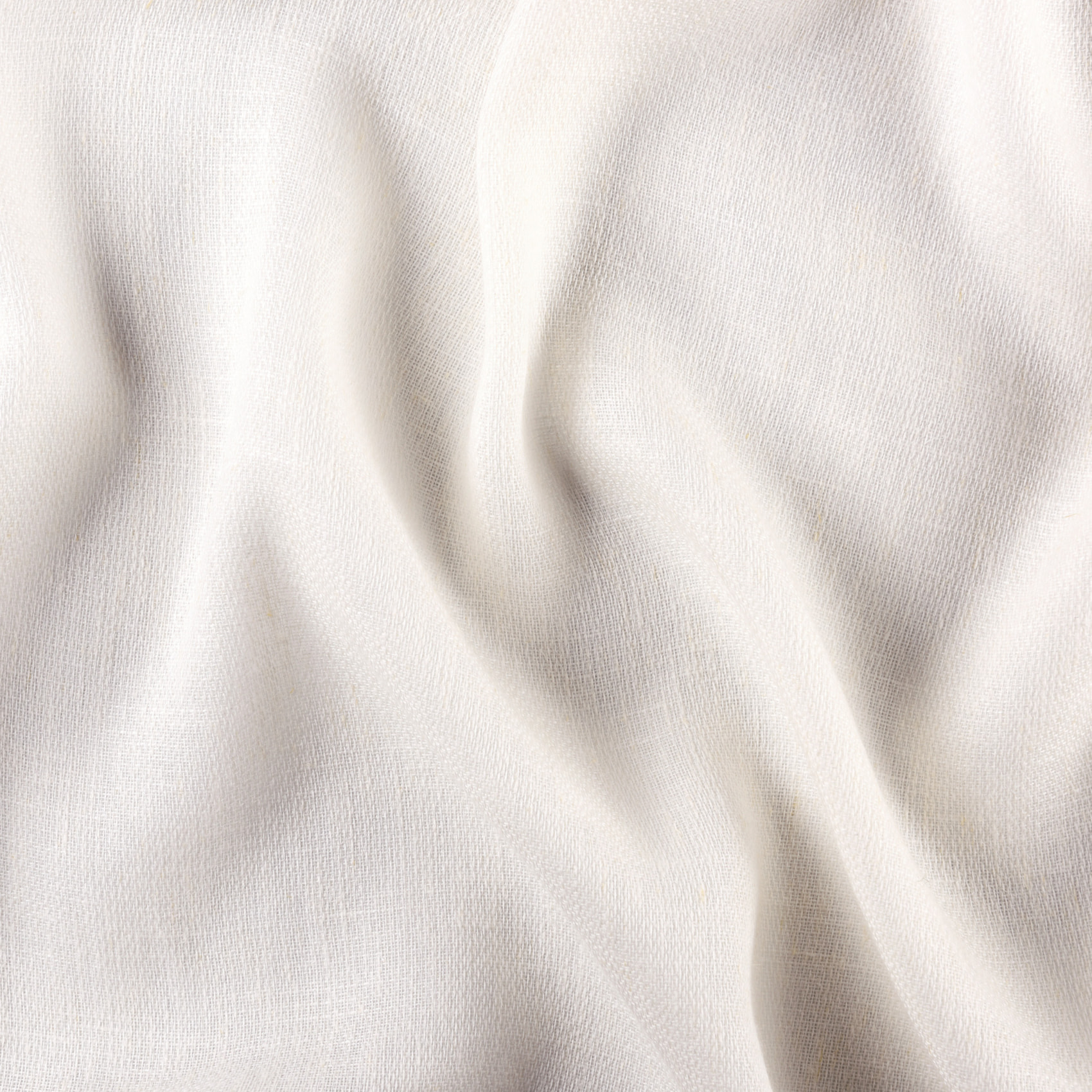 Rideau tamisant à œillets polylin satin - Blanc