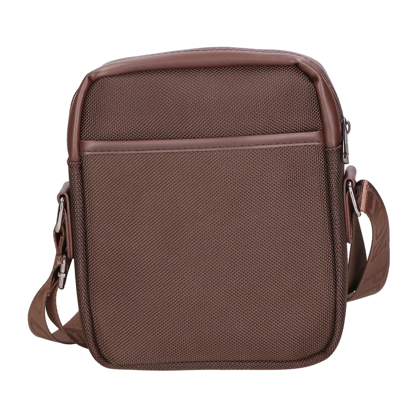 Borsa a tracolla uomo - Modello False - Pelle vegana e nylon - 18.0 x 21.0 x 4.0 cm