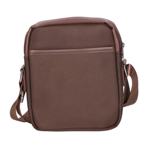 Borsa a tracolla uomo - Modello False - Pelle vegana e nylon - 18.0 x 21.0 x 4.0 cm