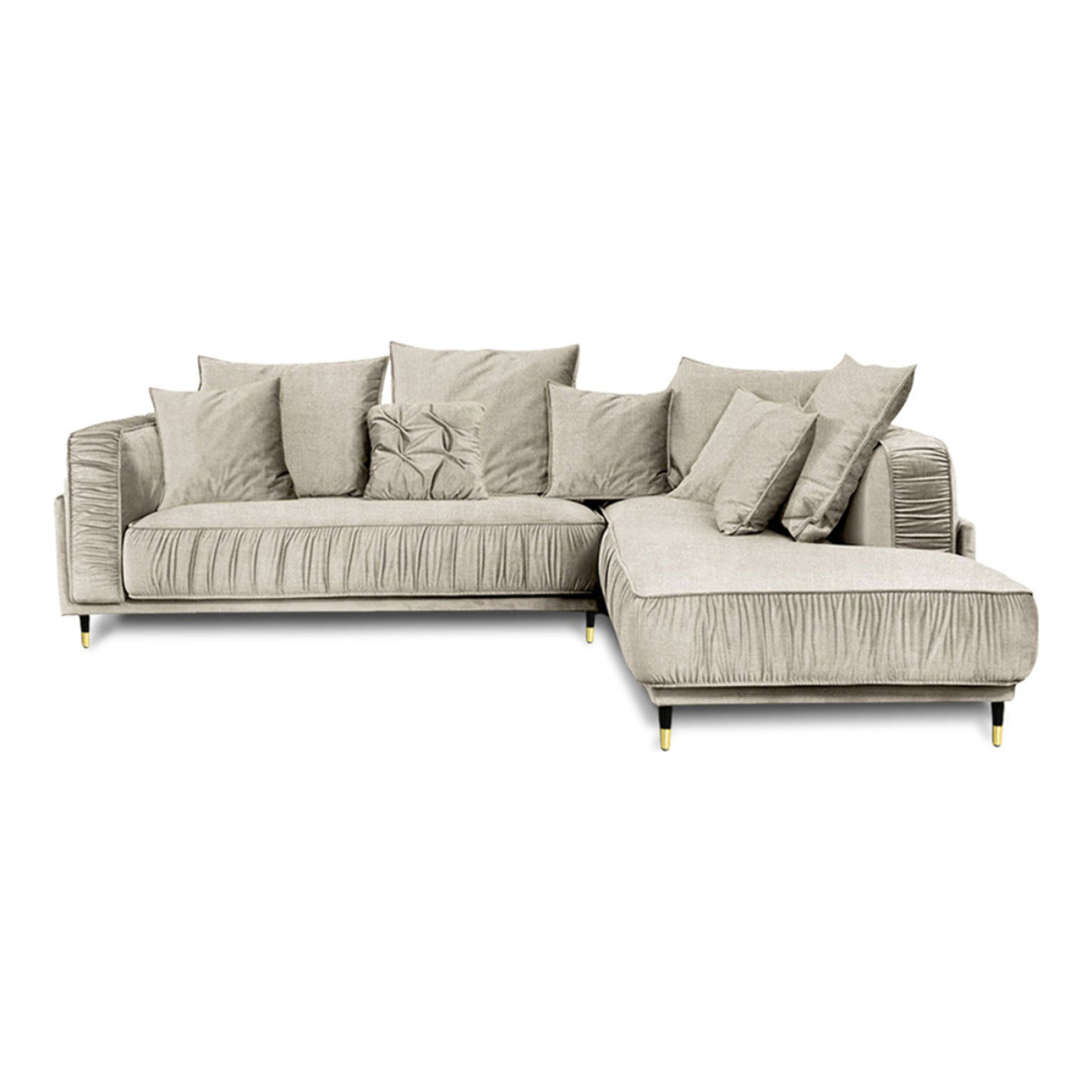 Canapé Tissu Angle droit Fiorenzo - 4 Places