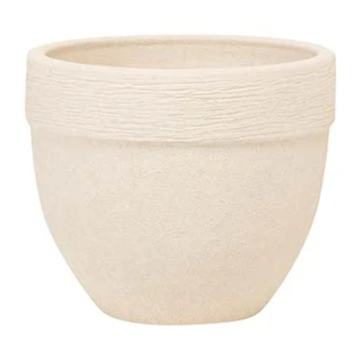 Set 3 Maceteros Ceramica Beige 30x30x26 24,5x24,5x22 20x20x18 Cm