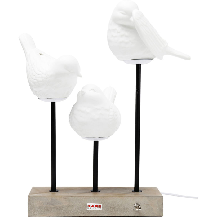 Lampe oiseaux porcelaine Kare Design