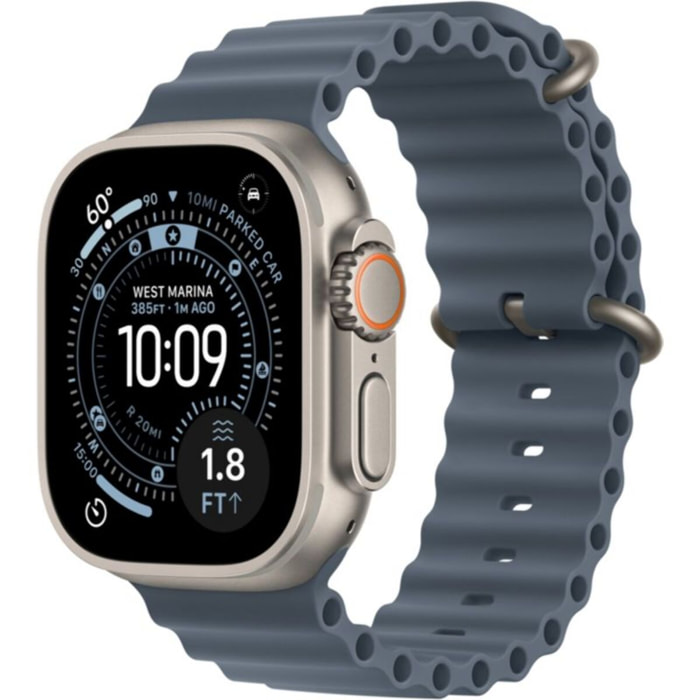 Montre connectée APPLE WATCH 49mm Tit Nat / Bleu Ocean Ultra 3 Cellular