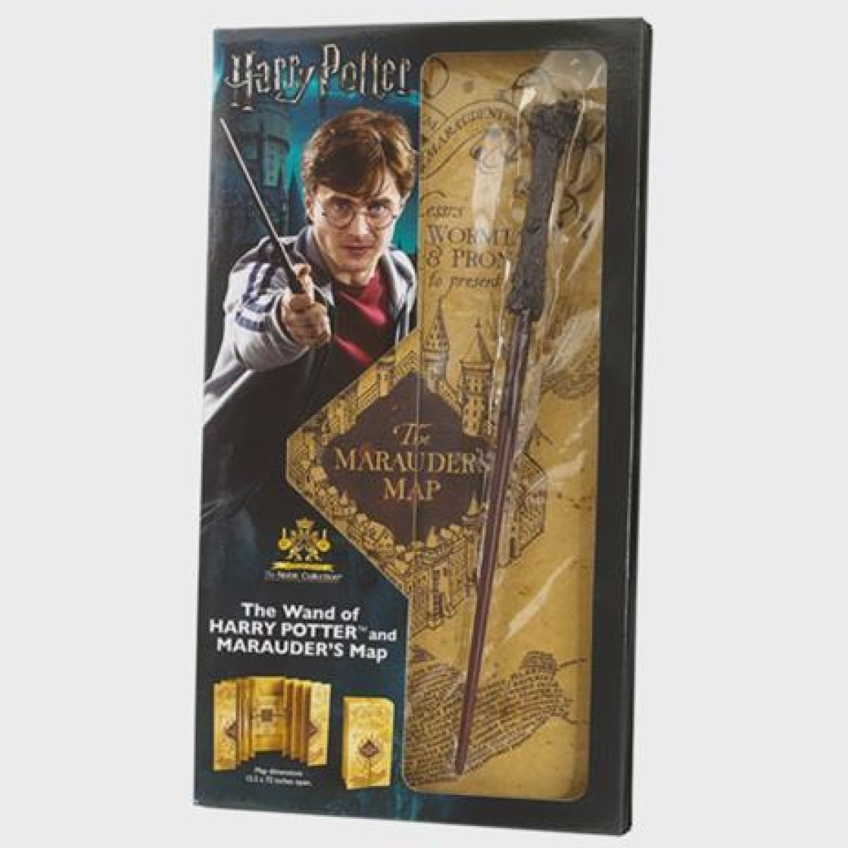 Harry Potter Set Regalo Bacchetta e Mappa Malandrino Originale 38 cm Noble Collection