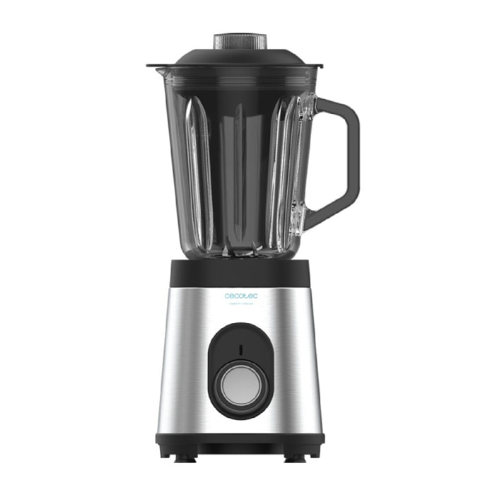 Cecotec Batidora de vaso Power Black Titanium 1800MAX Inox