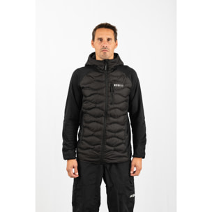 Chaqueta ECOActive Hybrid Insulated Jacket with cap marca ECOON - Negro con logo ECOON