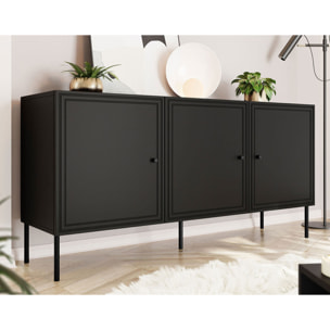 Lavaggi - buffet bas - 3 portes - 150 cm - Noir