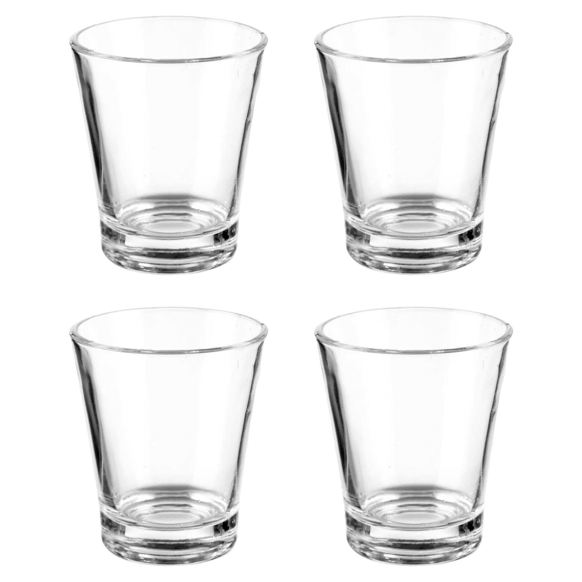 Set 4 vasos vidrio cafe 85ml colección vivalto