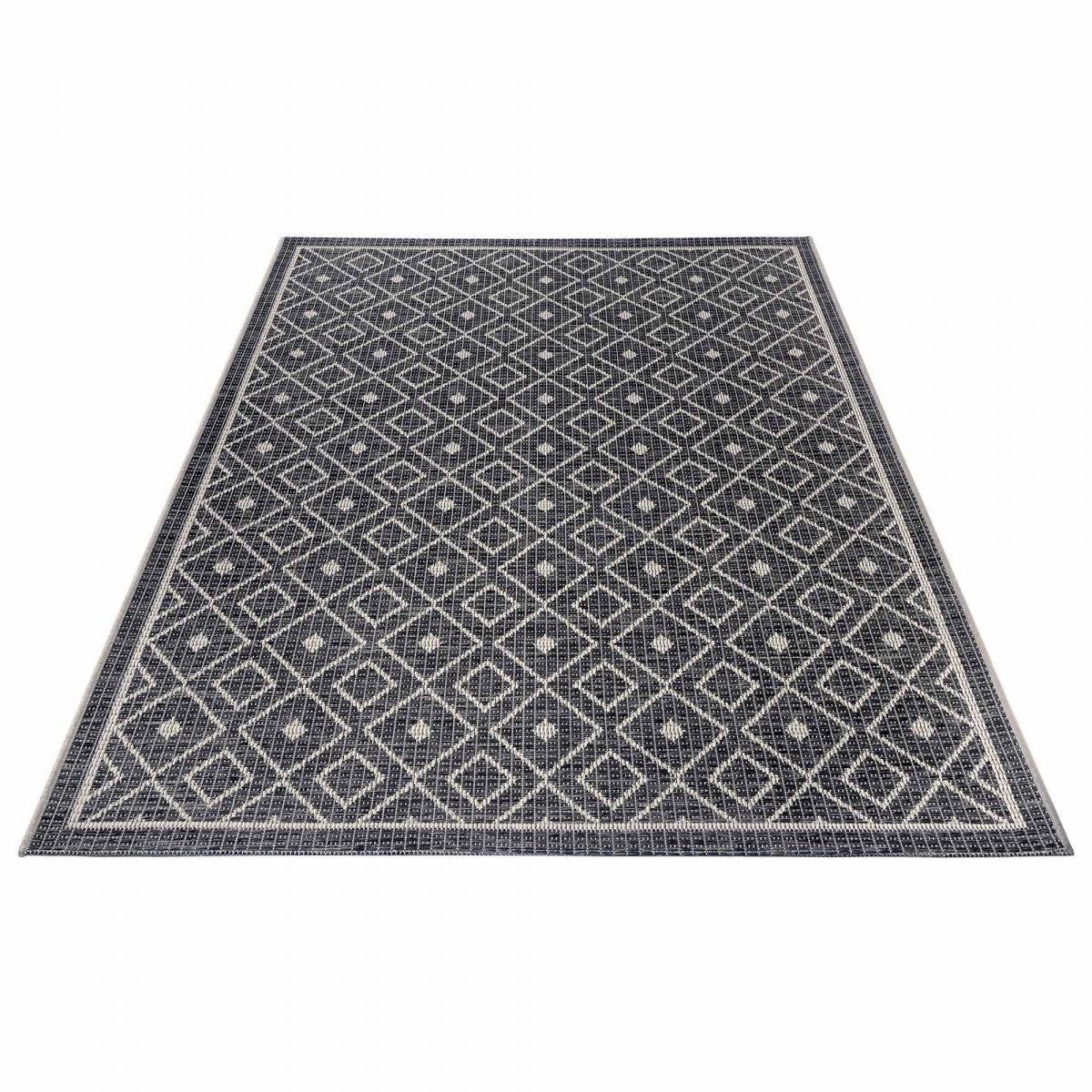 Tapis exterieur kilim géométrique, elno, résistant et original