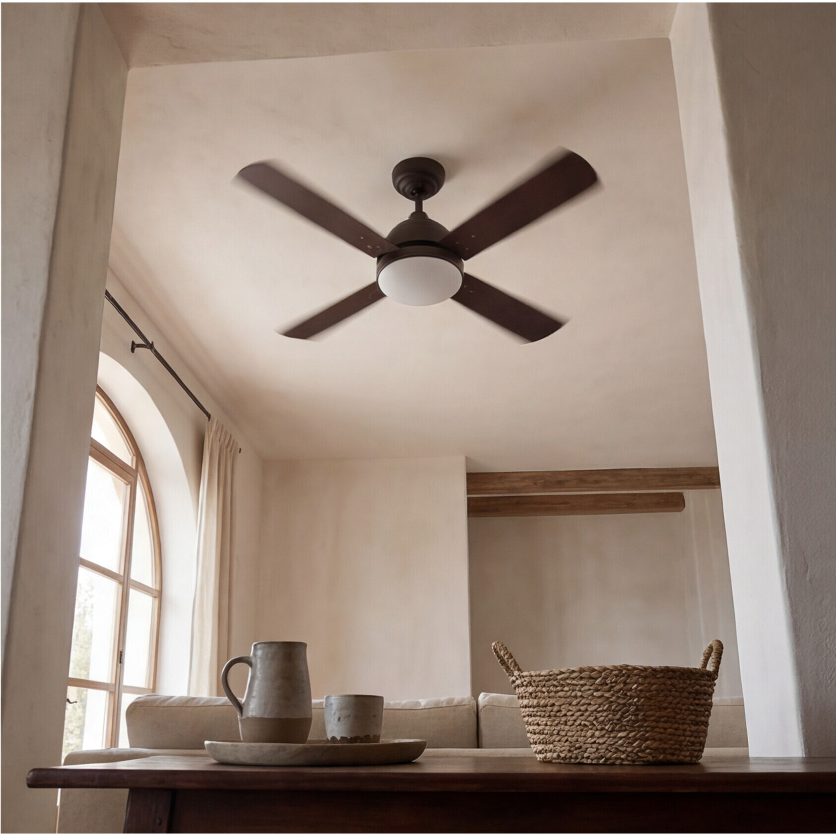 Forlight Ventilador IP20 Borneo E27 15W Marrón Wengue Madera haya