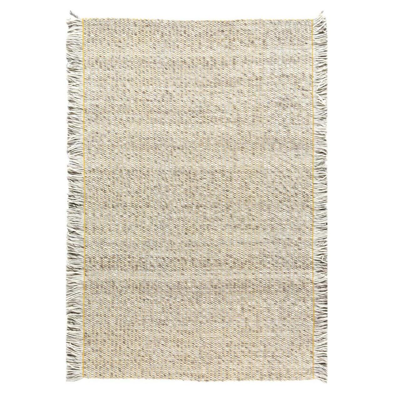 Tapis salon et chambre fait main en laine motif faux uni JOVA