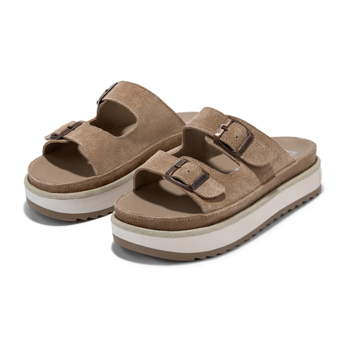 Sandalias Mujer Casual Nordic Buckle Beige D.Franklin