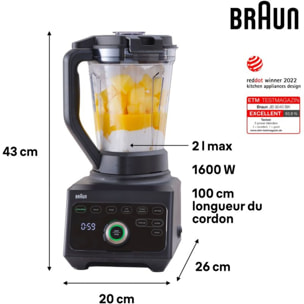Blender BRAUN JB9040BK PowerBlend 9 noir