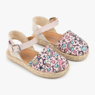 Espadrillas per neonati con stampa unicorno