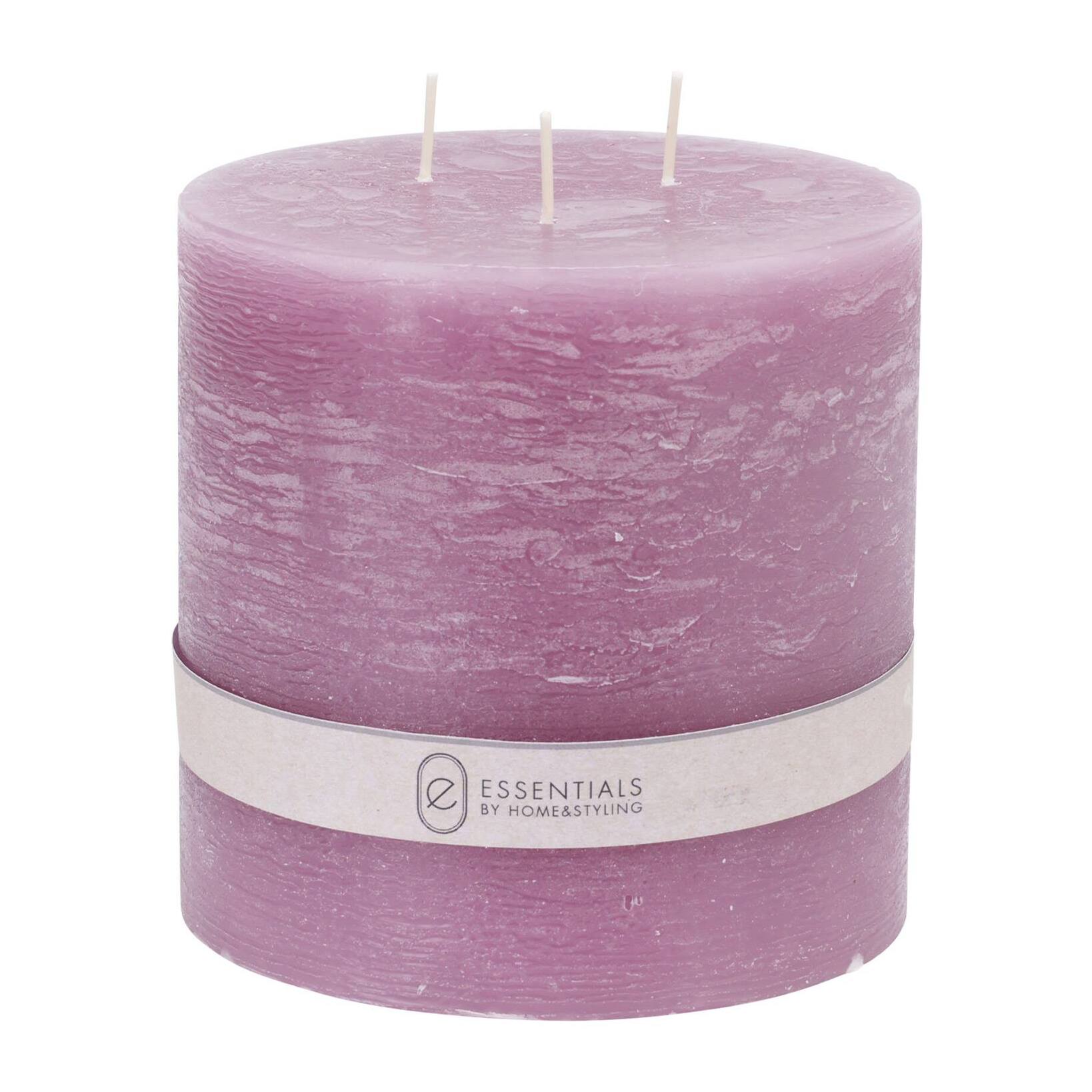 Vela Pilar Morado Ø14x14cm con 75h de combustión