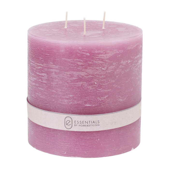 Vela Pilar Morado Ø14x14cm con 75h de combustión