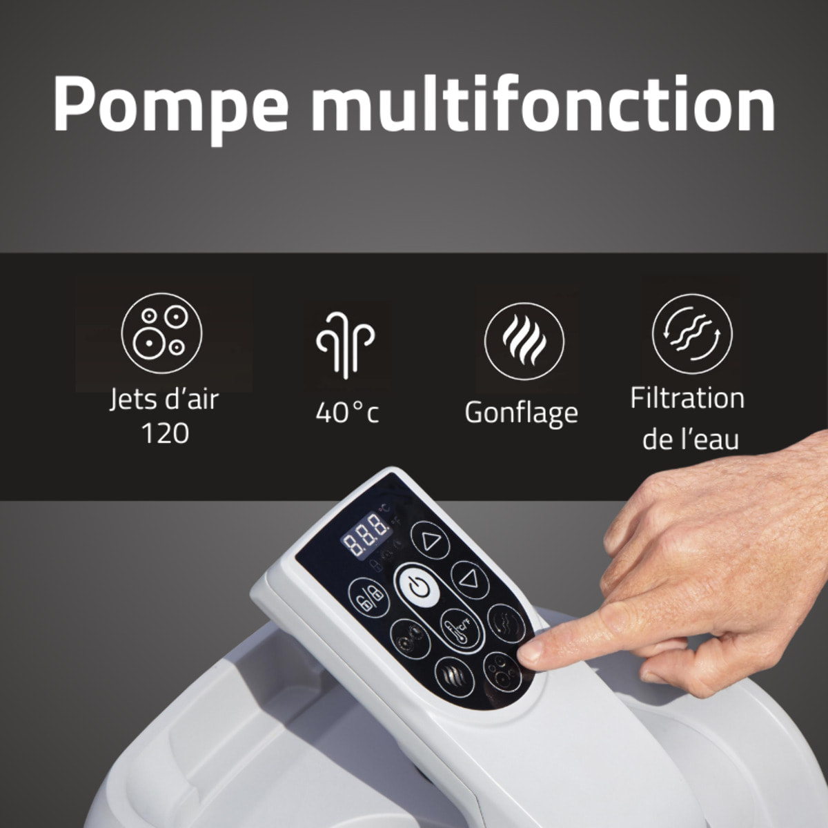 Bestway Spa gonflable rond Lay-Z-Spa Bahamas AirJet 2-4 personnes