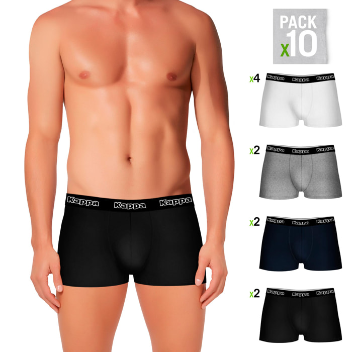 Pack 10 calzoncillos Kappa en varios colores para hombre