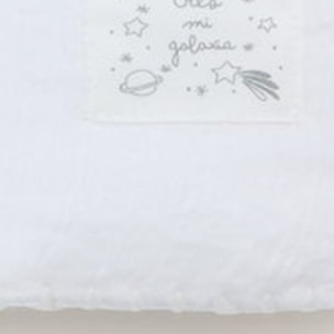 Plaid gasa y borreguito Galan color blanco Poliéster