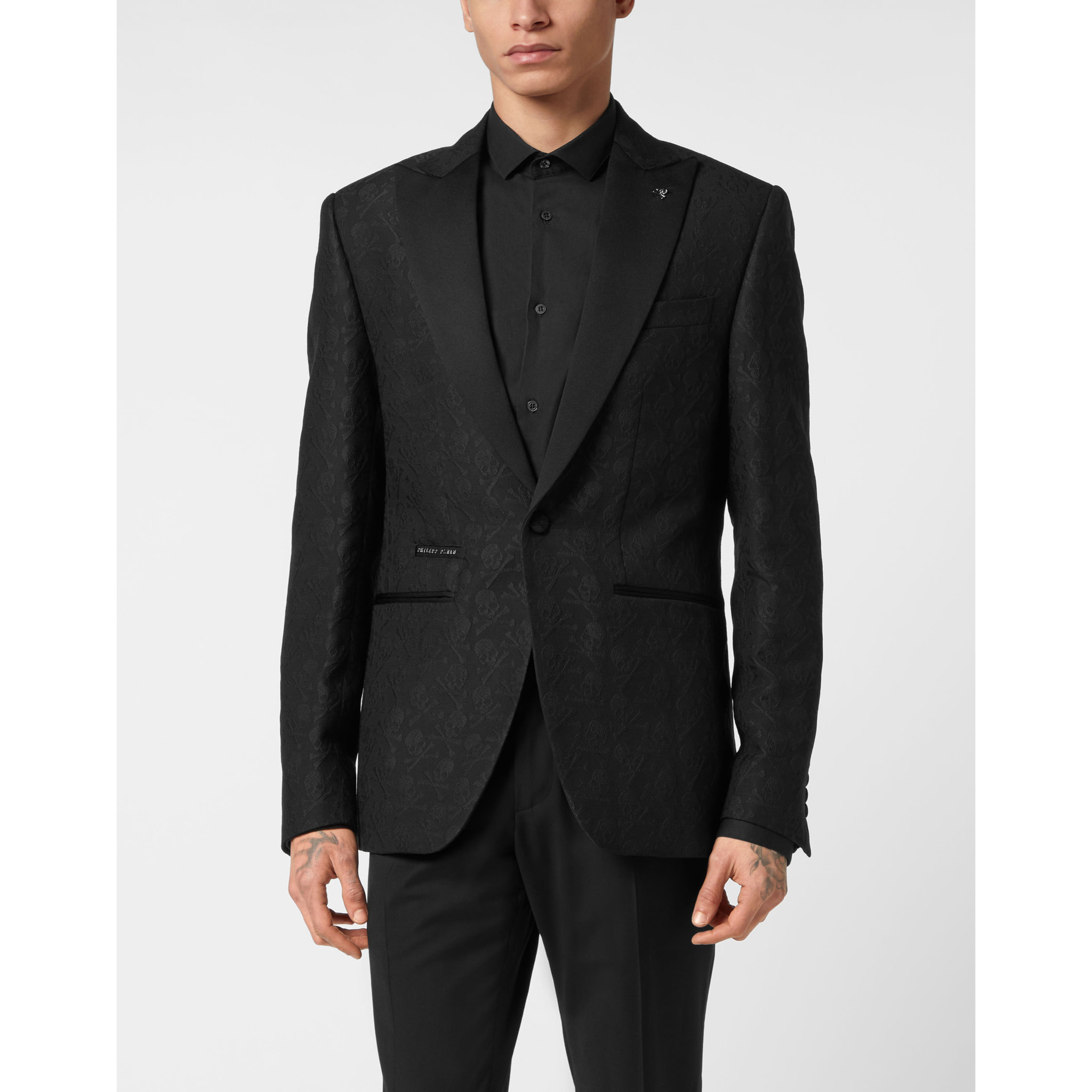 PHILIPP PLEIN One-Button Blazer Slim Fit SKULL
