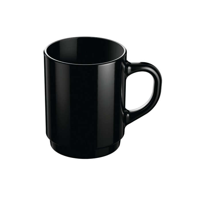 6 mugs negros 25 cl Empilable - Luminarc