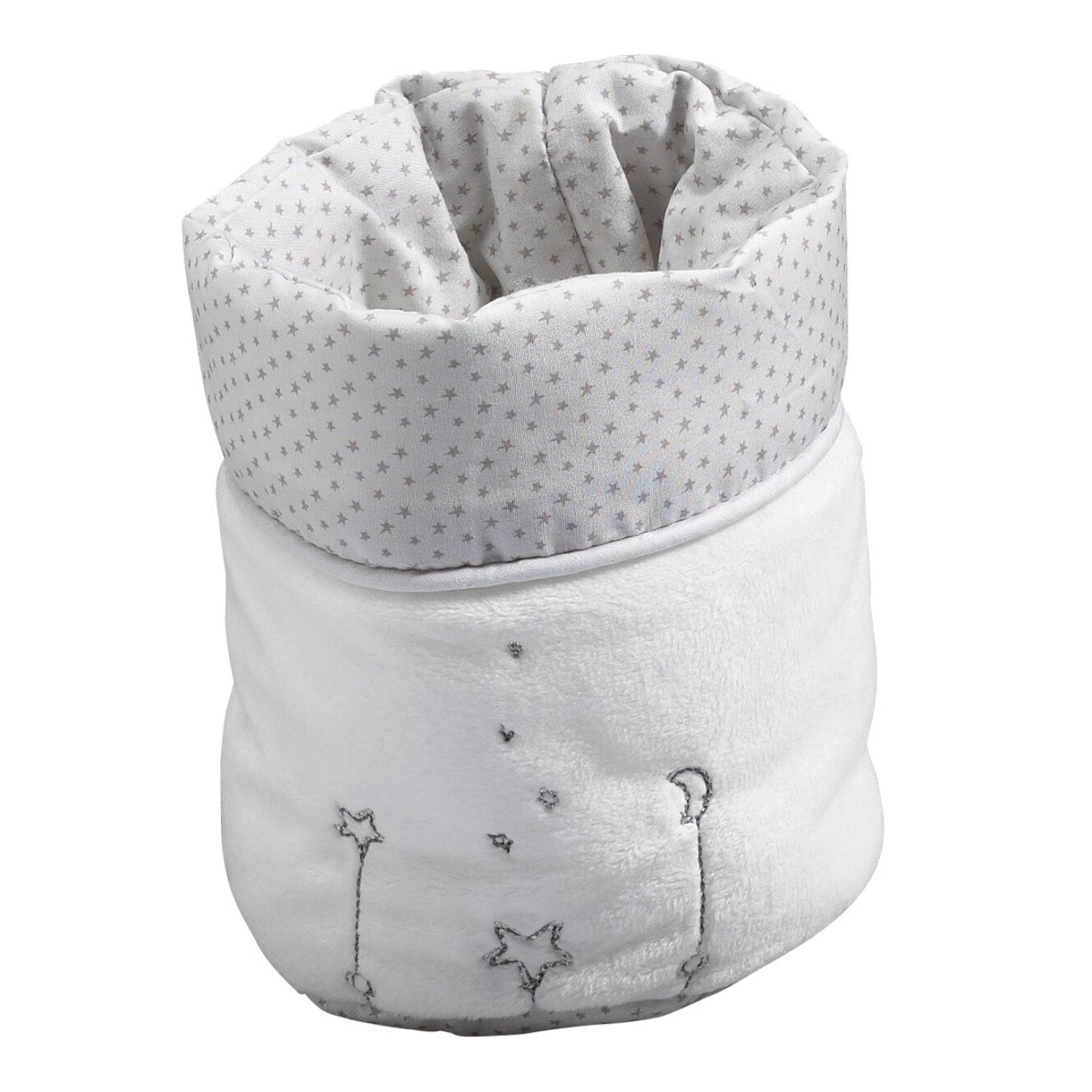 Lot de 3 panières gigognes en coton gris