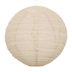 Lanterne boule Jordy en lin D.43cm beige