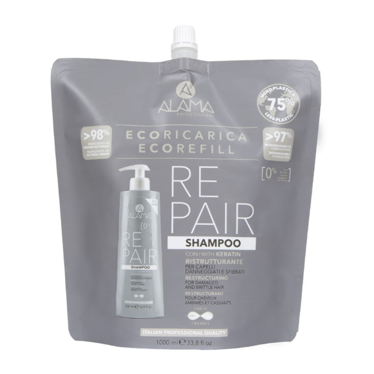 ALAMA Professional Repair Eco Refill Shampoo Ristrutturante 1000ml