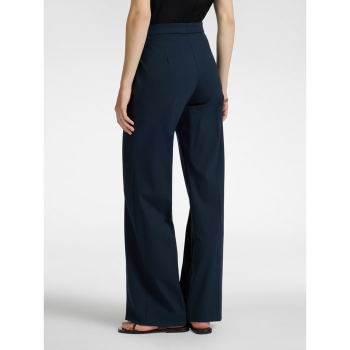 Elena Mirò - Pantalón punto milan hombre - Azul