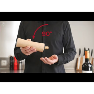 Tire-bouchon électrique rechargeable en bois tout automatique, noir, 21 cm - 8' Elis reverse
