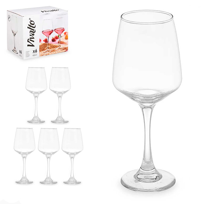 PACK 6 COPAS CONICA 420ML