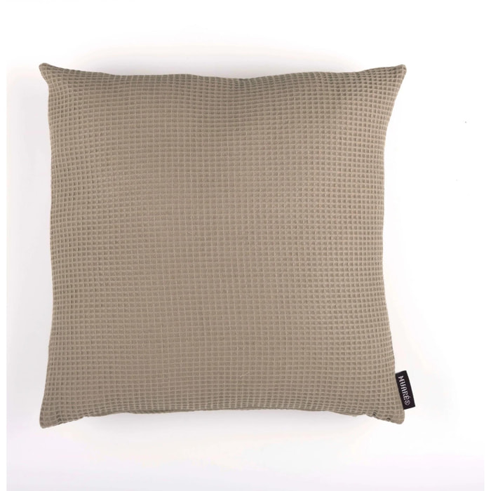 Housse de coussin Waffle Noyer 50x50 cm