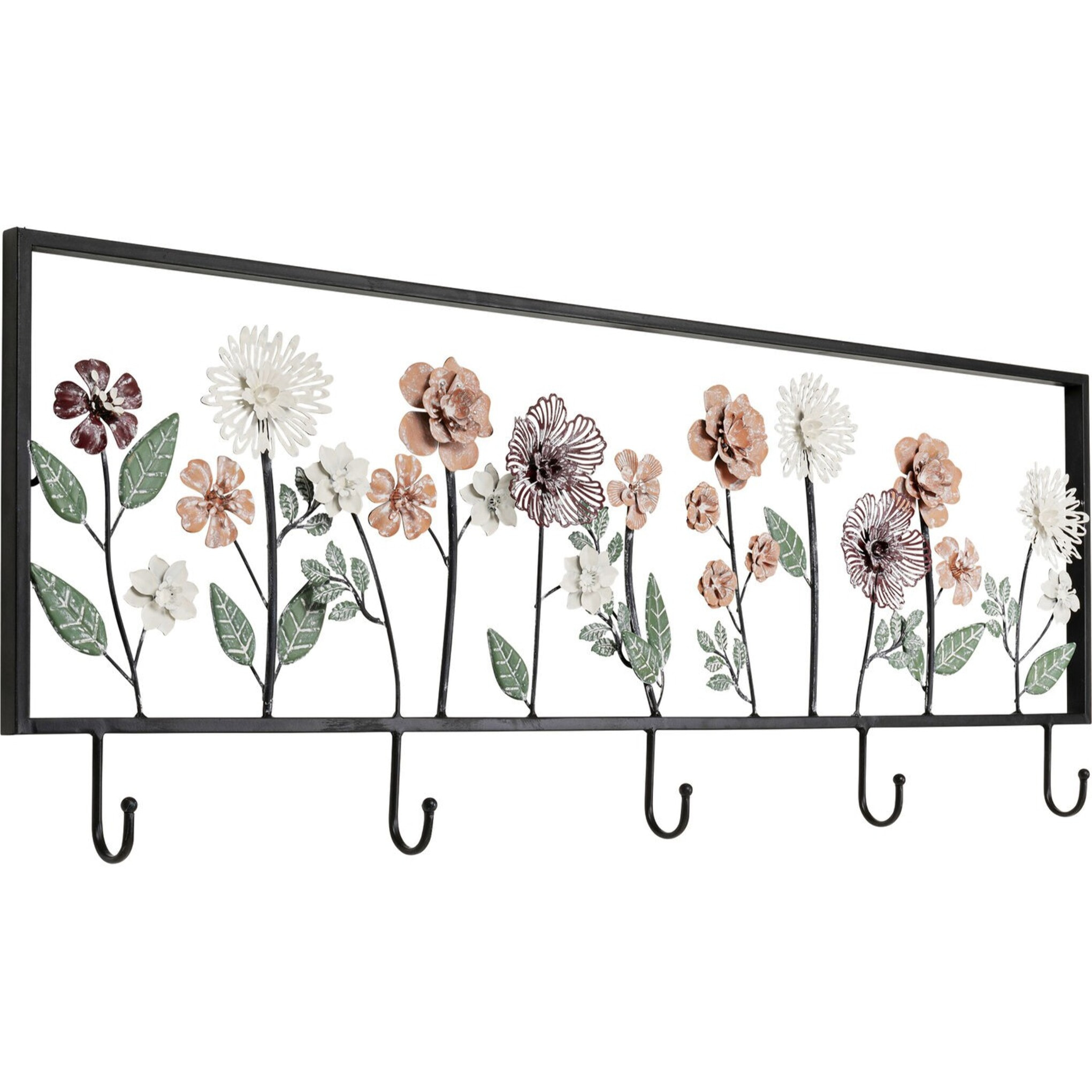 Portemanteau mural fleurs encadrées Kare Design