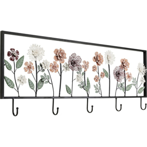 Portemanteau mural fleurs encadrées Kare Design