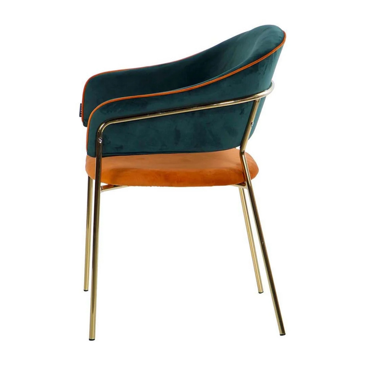 Silla Velvet Verde Naranja 57x59x82 Cm