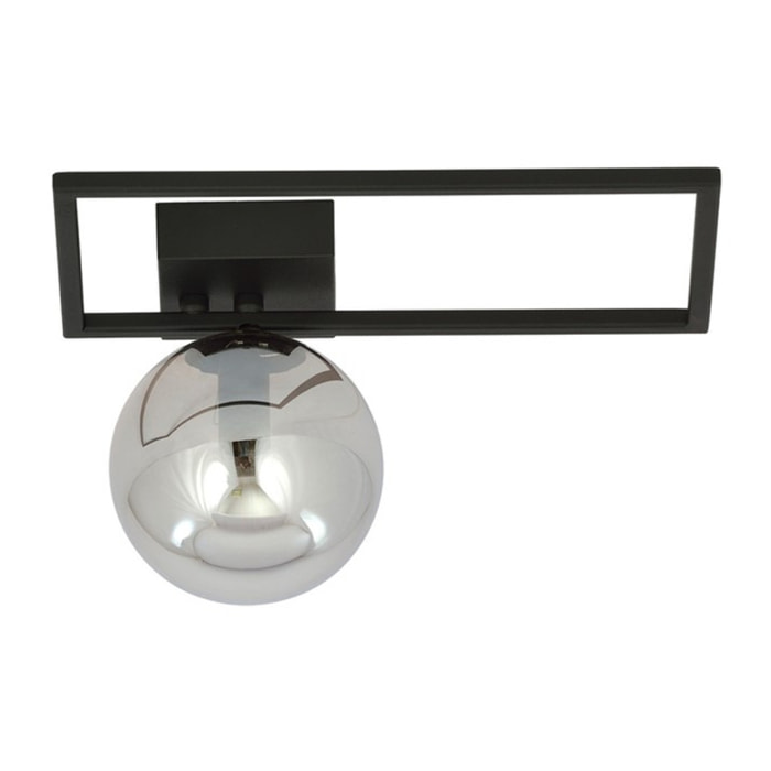 Lampada da soffitto Imago in acciaio nero e grafite