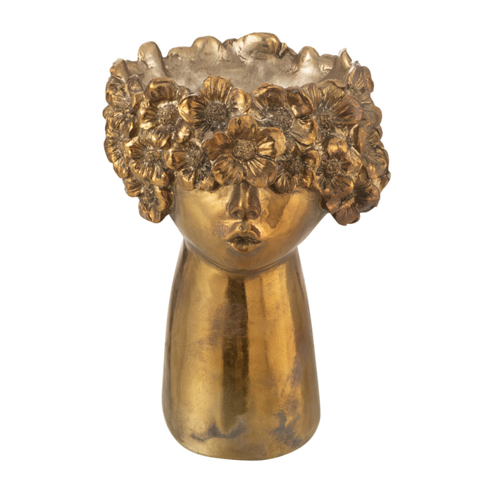 J-Line cache-pot Nebu - polyrésine - or - small