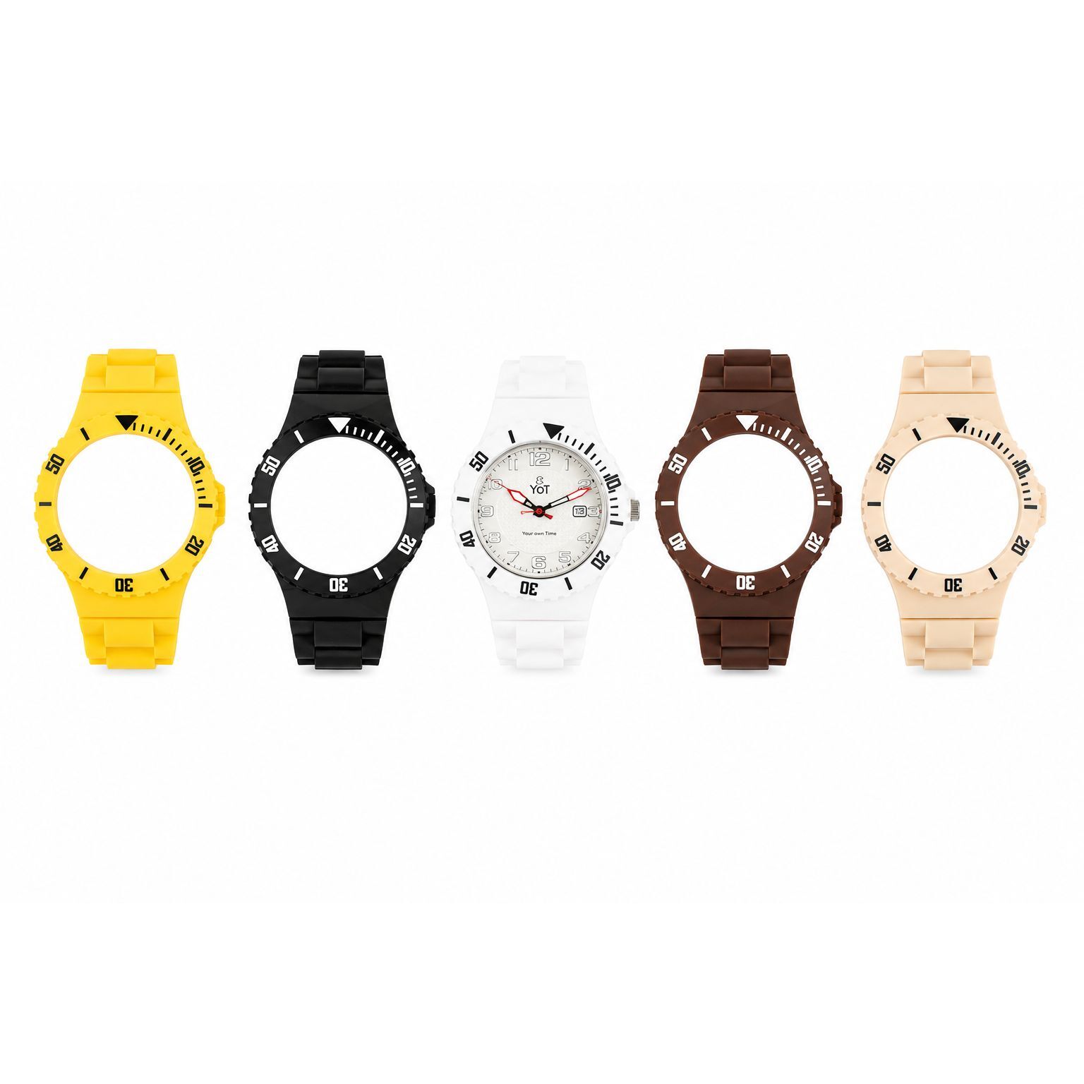 Reloj Yot CP30119-SP16 Unisex Analogico Cuarzo con Correa de Caucho
