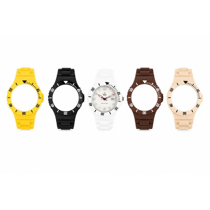 Reloj Yot CP30119-SP16 Unisex Analogico Cuarzo con Correa de Caucho