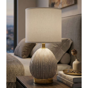 LAMPADA DA COMODINO FLAVI GRIGIA CM Ø 15X30,5