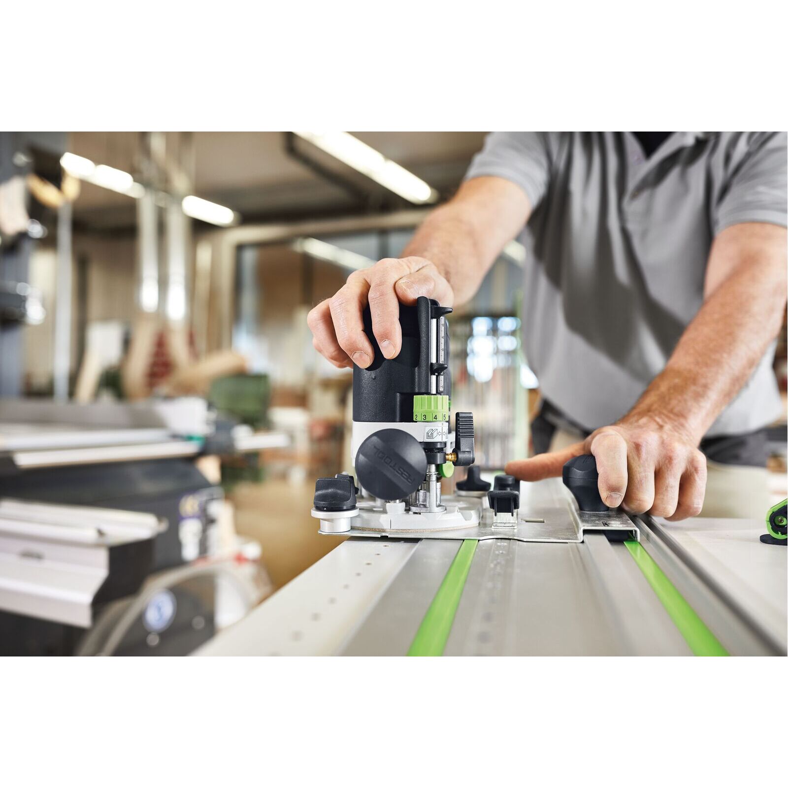 Défonceuse OF 1010 REBQ-FS-Set - FESTOOL - avec accessoires - rail - 2 Systainer - 578051