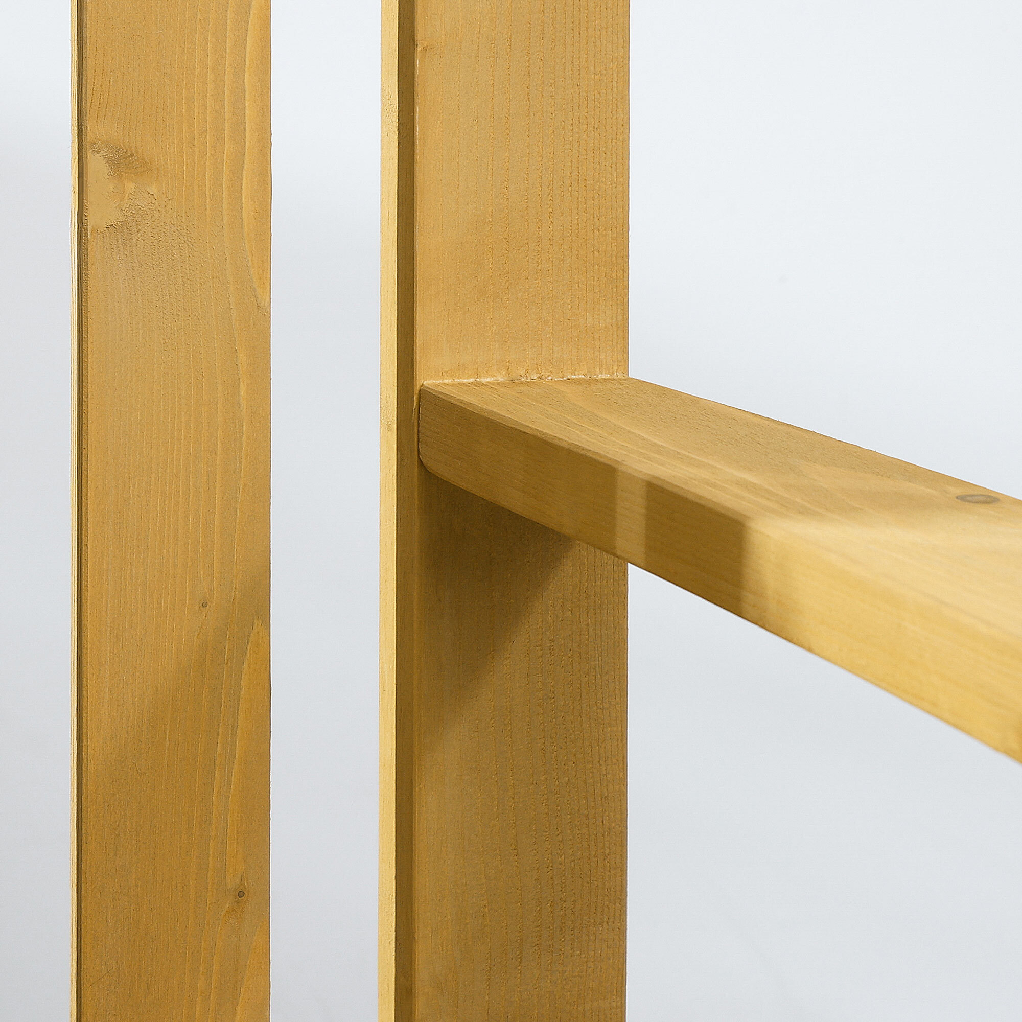 Banco de Jardín de 2 Plazas Banco Exterior de Listones de Madera con Respaldo y Reposabrazos para Terraza Balcón Patio Carga 240 kg 143x51x85 cm Natural