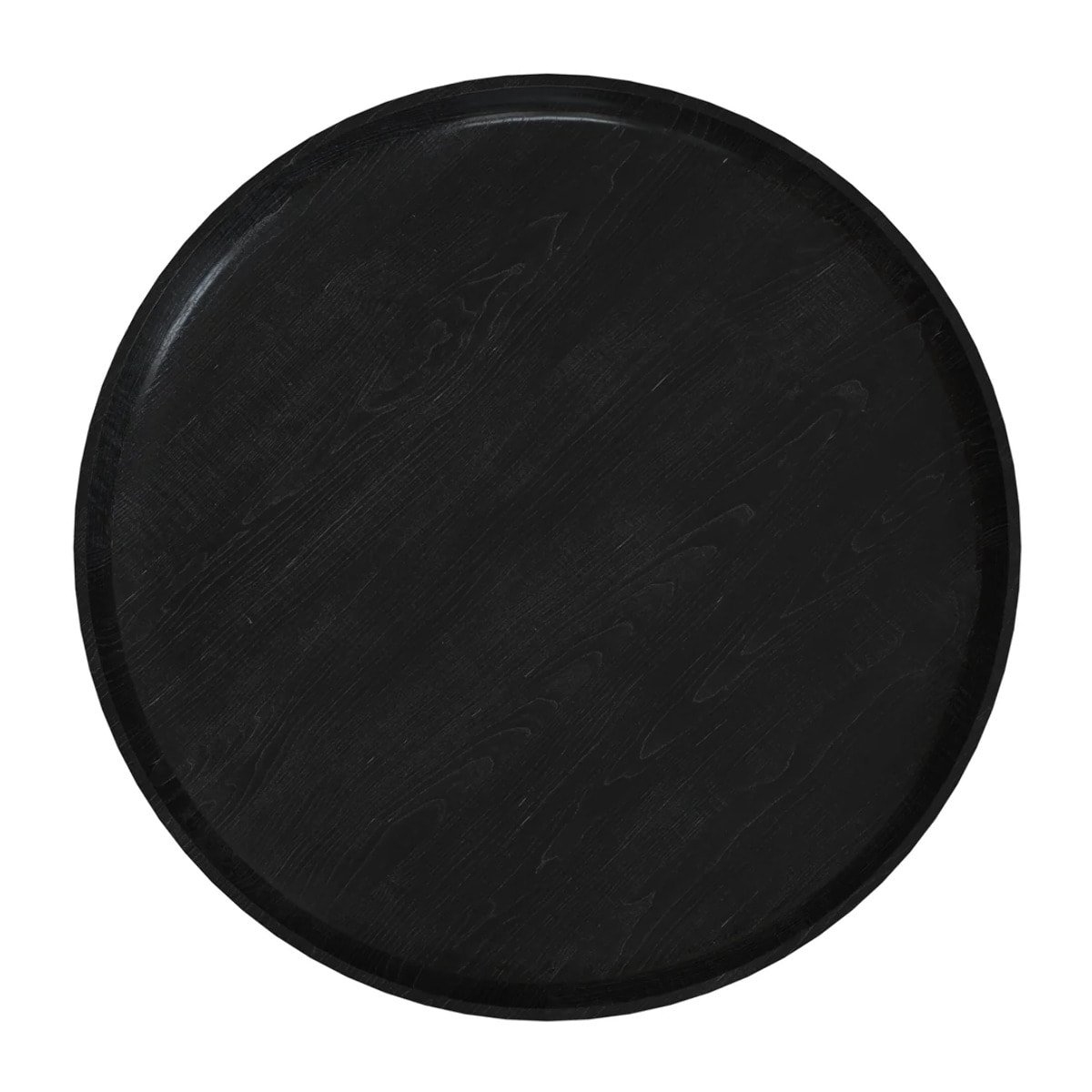 Table basse ronde noire en bois de manguier D60 cm - Blake