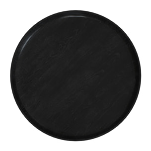 Table basse ronde noire en bois de manguier D60 cm - Blake