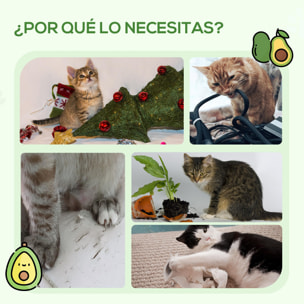 Árbol Rascador para Gatos Altura 83 cm con Cama Forma de Aguacate Bola Colgante