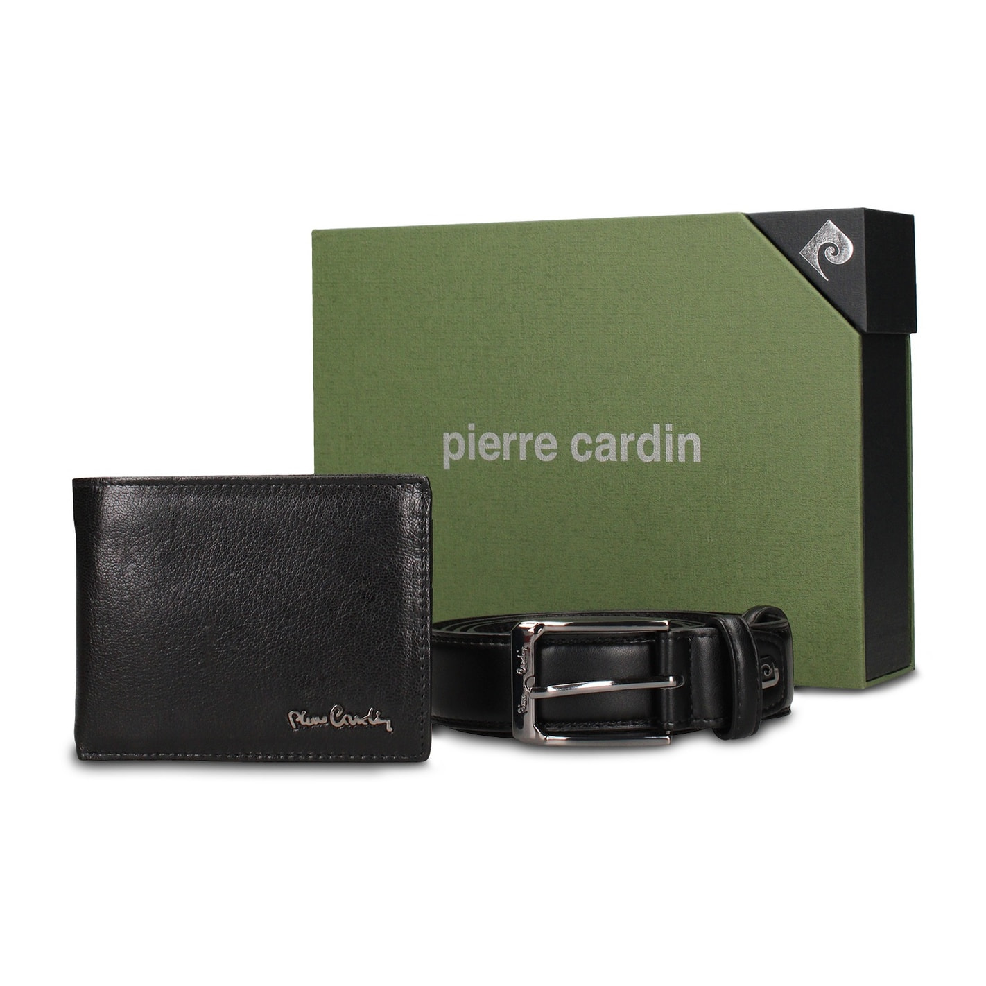 Set portafoglio e cintura uomo - Modello Silvano Ultra - Vera pelle - 12.0 x 9.5 x 2.0 cm