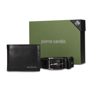 Set portafoglio e cintura uomo - Modello Silvano Ultra - Vera pelle - 12.0 x 9.5 x 2.0 cm