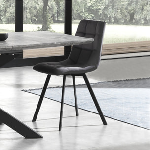 ORESTELUCHETTA set 4 sedie imbottita JANE ANTHRACITE